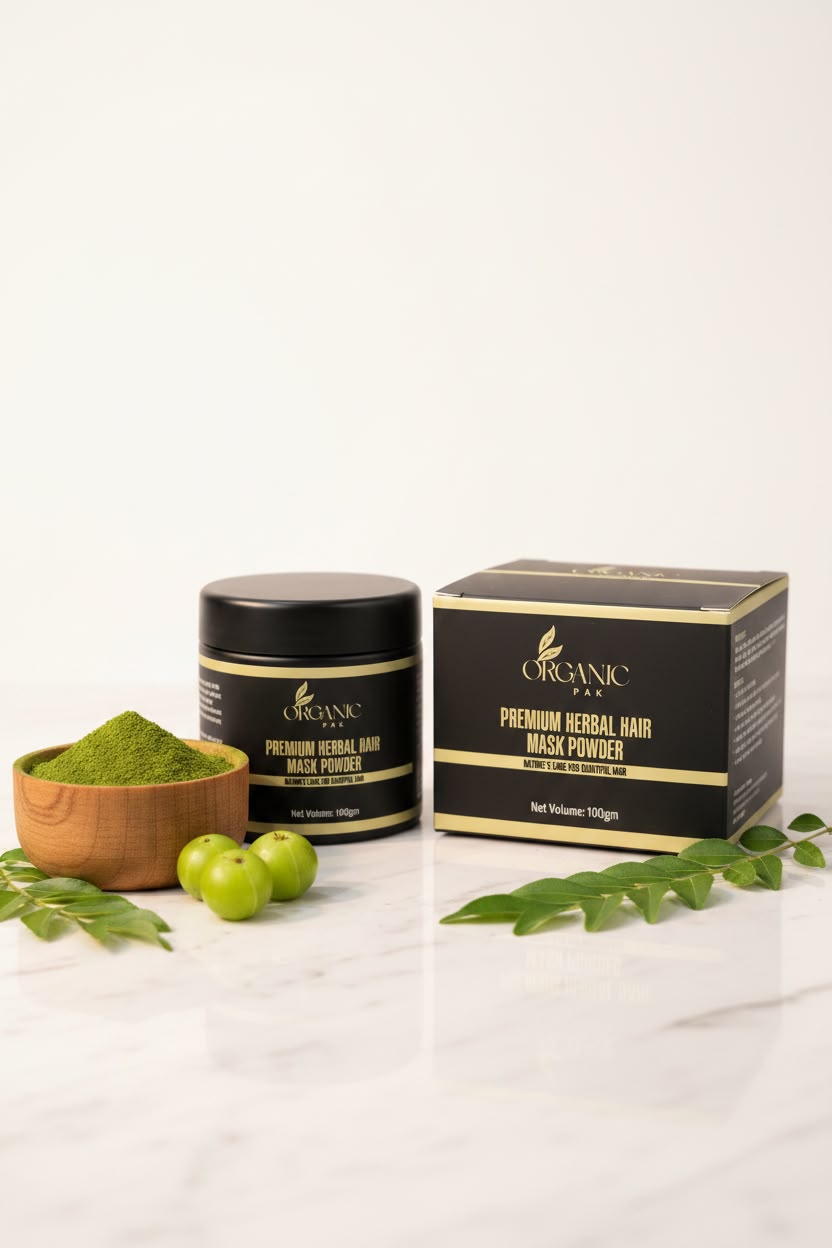 Organic Pak Premium Herbal Hair Mask Powder | 100% Natural Hair Treatment | 100g
