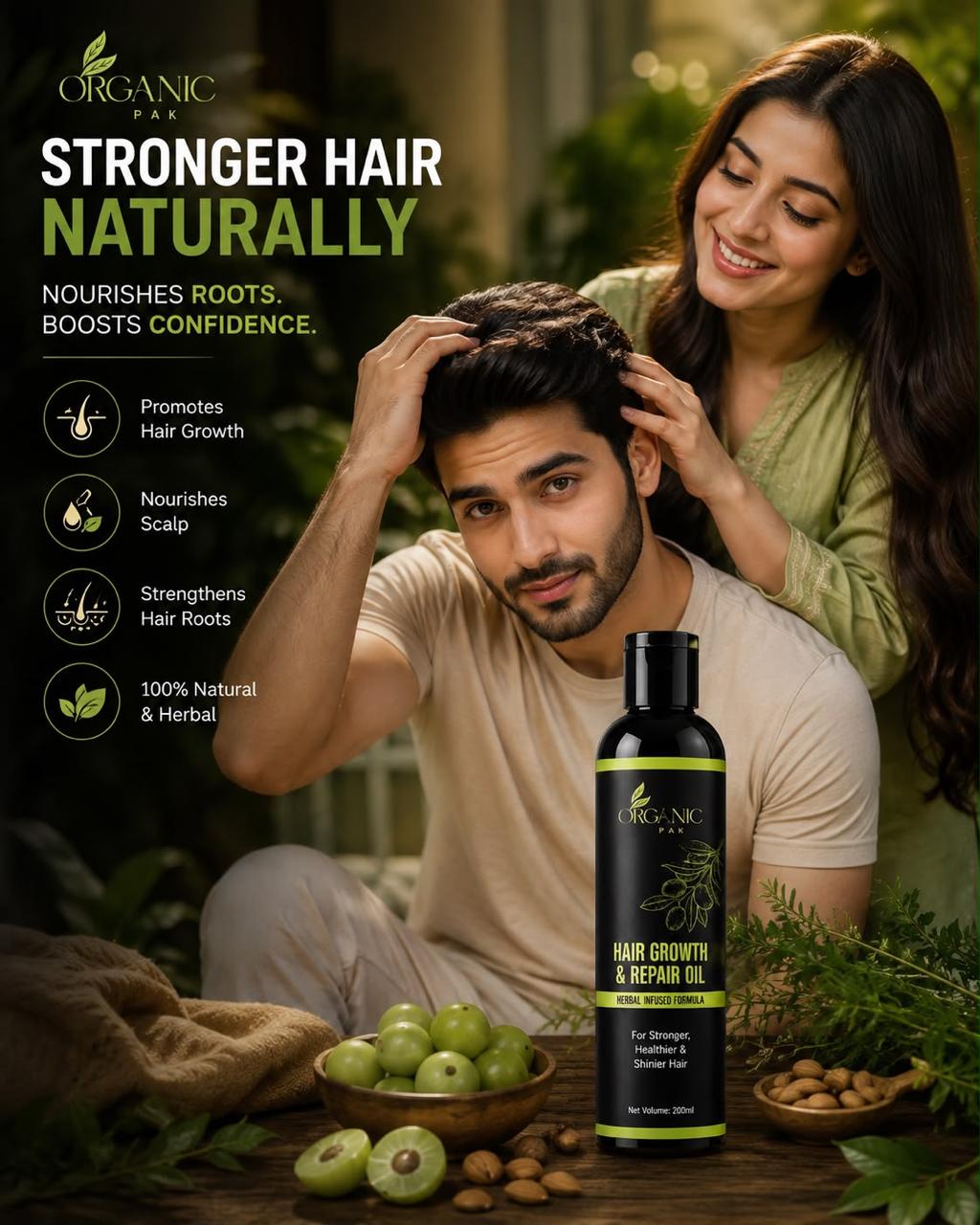 HAIR CARE DUO|Hair Growth & Repair Oil 200ml|Premium Herbal Hair Mask Powder 100g|Natural Hair Treatment