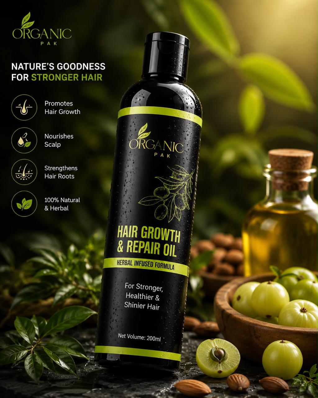 HAIR CARE DUO|Hair Growth & Repair Oil 200ml|Premium Herbal Hair Mask Powder 100g|Natural Hair Treatment